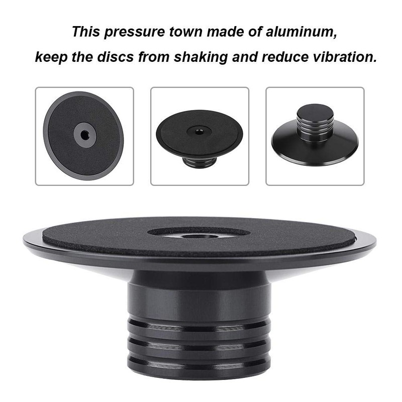 Disc Stabilizer for LP Record Players, Aluminum Metal Turntable Balanced