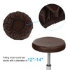 PATIKIL Round Bar Stool Cover, 3 Pack PU Leather Elastic