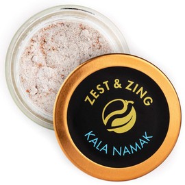 Kala Namak Black Salt (Ground), 50g Spice Jar - Premium Salts by ZEST & ZING. Fresher, Convenient, Stackable Spice Jars.