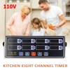 8 Channels Digital Kitchen Timer Cooking Timer Reminder Fryer Timer