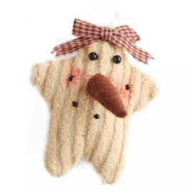 Factory Direct Craft Primitive Star Snowman Ornament | 6 Pieces