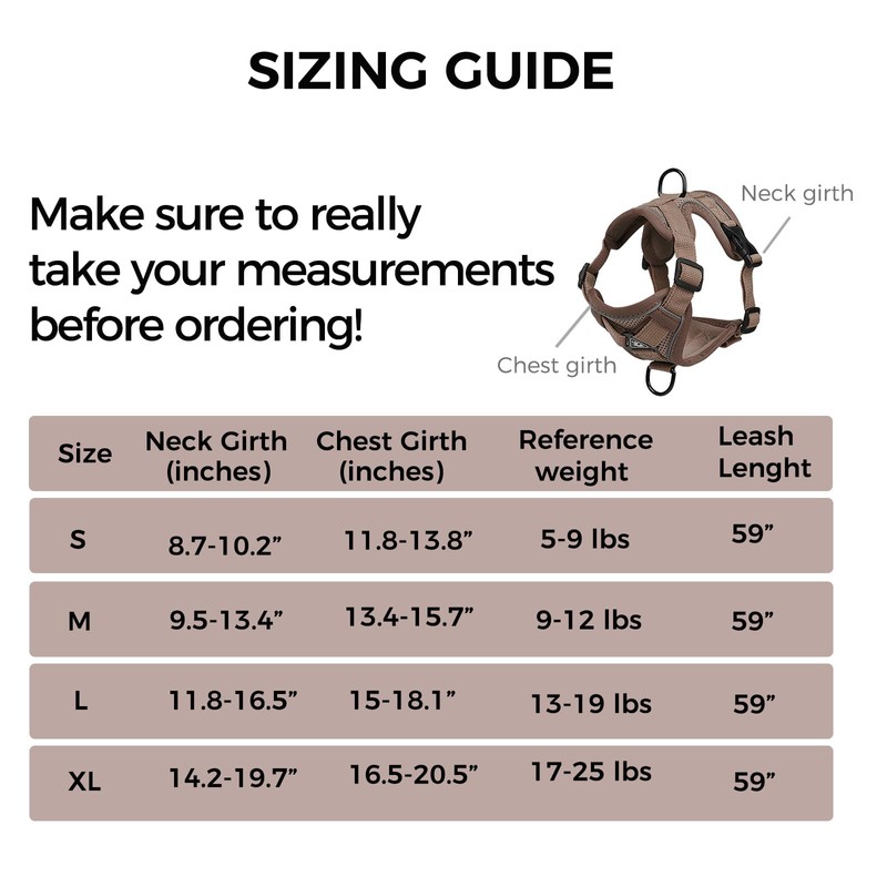 pangdi Cat Harness and Leash Set Escape Proof Tactical Large