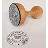 Michigan Rustix Corporate Seal Hand Stamp, Round 1-5/8" Impression, Wooden