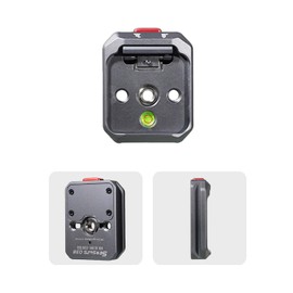 IFOOTAGE Quick Release Base Q38 Base,with Two Standard 3/8 Screw Holes,A 1/4" Convert Screw,Can Stall on Monopod,Camera Tripod,Slider
