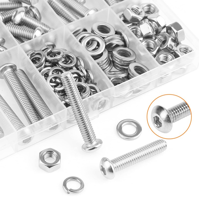 HELIFOUNER 146 Pieces M6 x 10mm /12mm /16mm /20mm /25mm