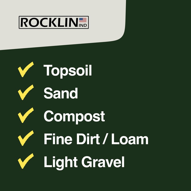 Rocklin™ Lawn Leveling Rake – 22” x 10” Stainless Steel