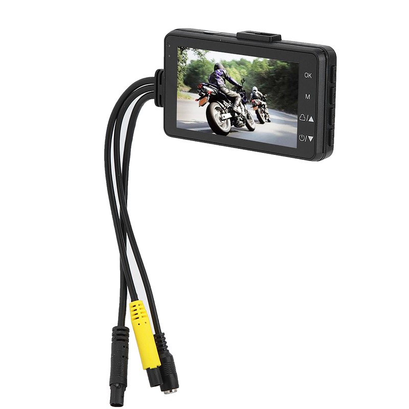 720P 3 Inch LCD Screen Dual Camera for Motorcycles Data