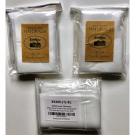 3 Pack PVA Facial Chamois 9" x 9" BY NEW ENGLAND NATURALS / EARTHLINE