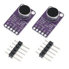 Hailege 2pcs MAX9814 Microphone Amplifier AMP Module AGC Amplifier Board Auto Gain Control VGA Low Noise Microphone Bias