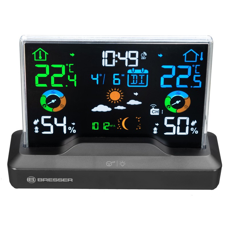 Bresser Wireless Colour Weather Station Frameless Display, Temperature, Humidity, Weather