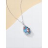 HPQQ Ladybug Necklace for Women 925 Sterling Silver Turquoise Necklaces