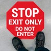 Stop Exit Only Do Not Enter 10x10 inches, Floor Decal