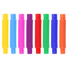 Tweezer - Pop Tube 8 Piezas Large Juguete Sensorial Juguete Antiestres Multicolor Push Tubos Sensoriales (Set Pop Tube)