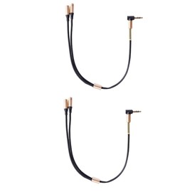 Gatuida 2pcs Dual Aux Audio Splitter Cable Braided Headphone and Speaker Adapter for Sharing Music Compatible Tablets Smartphones and More Black