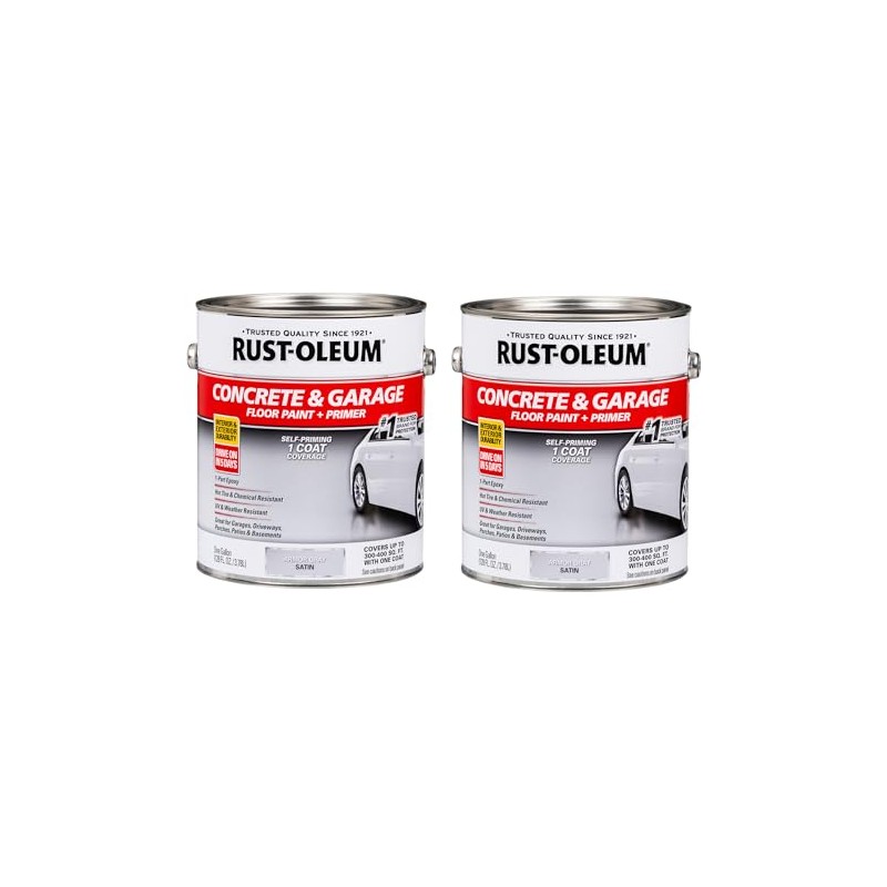 Rust-Oleum 320202 Concrete & Garage Clear Finish Topcoat, Gallon, Gloss