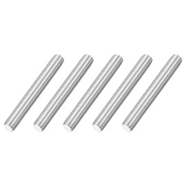 sourcing map M12x90mm Fully All Threaded Rod, 5Pcs 316 Stainless Steel Long Threaded Screw 1.75mm Thread Pitch Right Hand Threads for Furniture Mounting Assembly Fastening