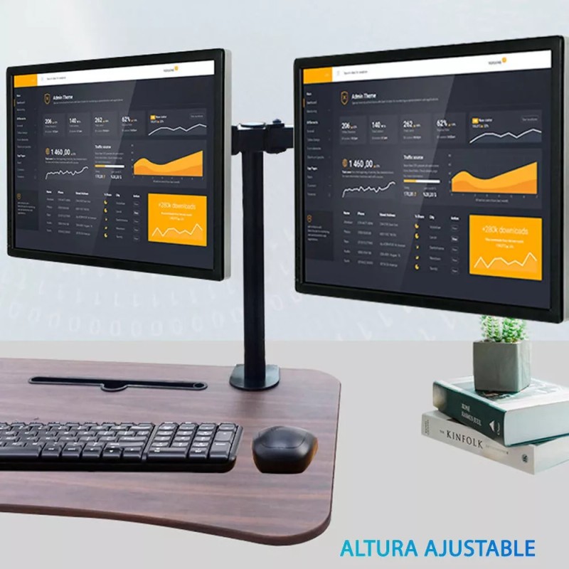 EGTMA Soporte Para Monitor De Mesa Tv Doble Para Montaje