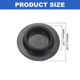 uxcell 1.57" Bathtub Drain Stopper, Universal Rubber Sink Cover Plug, Drain Cover Strainer Blocker for Home Bathroom Tub and Kitchen Sink, Silver