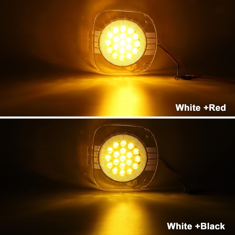 Partsam Pair 19 Amber LED Front Turn Signal Lights Corner