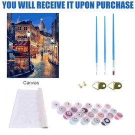 Pintura por Numeros Pintar por Numeros para Adultos Pinta por Numero Lienzo Paint by Numbers Kit de Pintura por Números para Adultos Pintura al Oleo en Lienzo Sin Arrugas Enrollada Pintura por Números para Adultos con Pinceles Ácido Acrílico Pintar por N