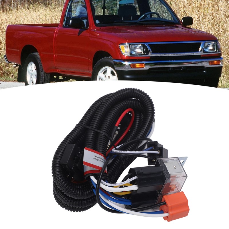 H4 Headlight Relay Harness Plug and Play H6054 7x6 LED
