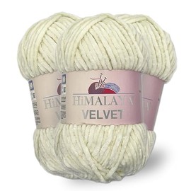 Himalaya Velvet, 3 Strands/Ball 100% Polyester Knitting Crochet Chenille Knitting Yarn Fluffy Yarn Clothes Baby Blankets Each Strand/Ball 100g 120m (90008)