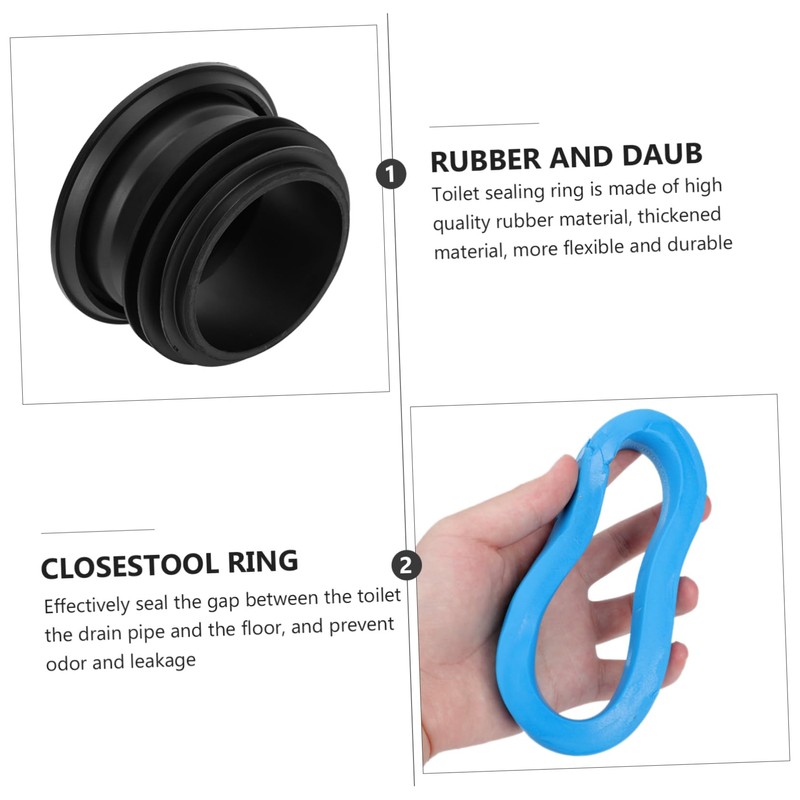 KONTONTY Rubber Toilet Replacement Gasket Durable Sealing Ring for Closestool