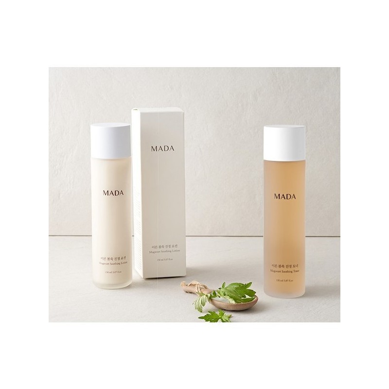 (MADA)MADA 이른 봄쑥 수분진정 비건 스킨케어 2종 세트(토너 150ml+로션 150ml)