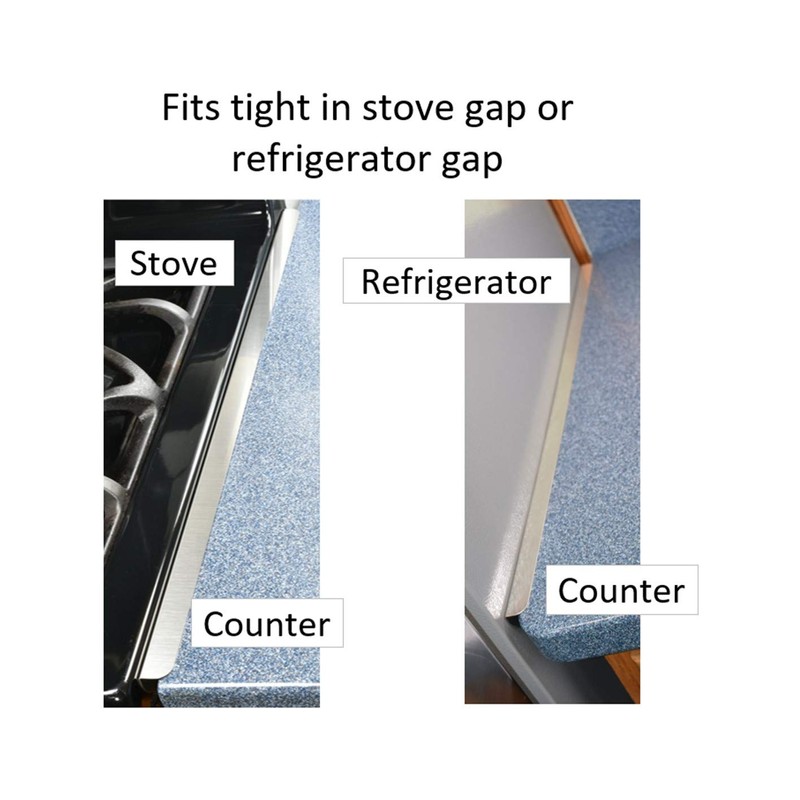 TrueGem Stove Gap Covers - 25.4", 316 Stainless Steel |