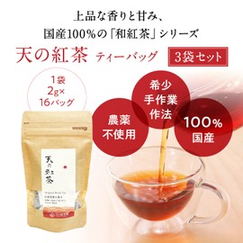 Tenno Tea Garden Tea TB Tea Bag (0.08 oz (2 g) x 16 Pieces x 3 Bags Minamata Kumamoto Made in Japan