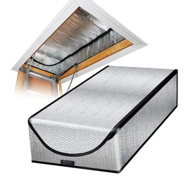 Attic Door Insulation Cover, Attic Tent with Double Zipper, Attic Stairs Insulation Cover Suitable for Heat Insulation in Summer and Warmth in Winter, All-Year Energy Saving, 25" x 54" x 11"