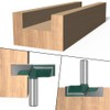 Gasea 2-1/4 Inch Diameter Large Bottom Cleaning Router Bit, 1/2