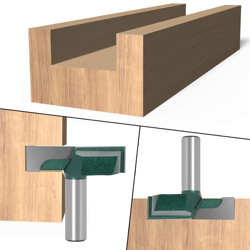 Gasea 2-1/4 Inch Diameter Large Bottom Cleaning Router Bit, 1/2