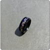 Fusamk Fashion Carbon Fiber Band Ring Stainless Steel Dragon Ring(Black(11))