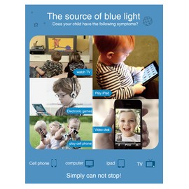 Suertree Anti-blue light glasses, children's blue light filter glasses for computer, TV, online lessons, glasses frame, black