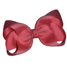 Solid Watermelon Pink Boutique Hair Bow 4" MADE IN USA