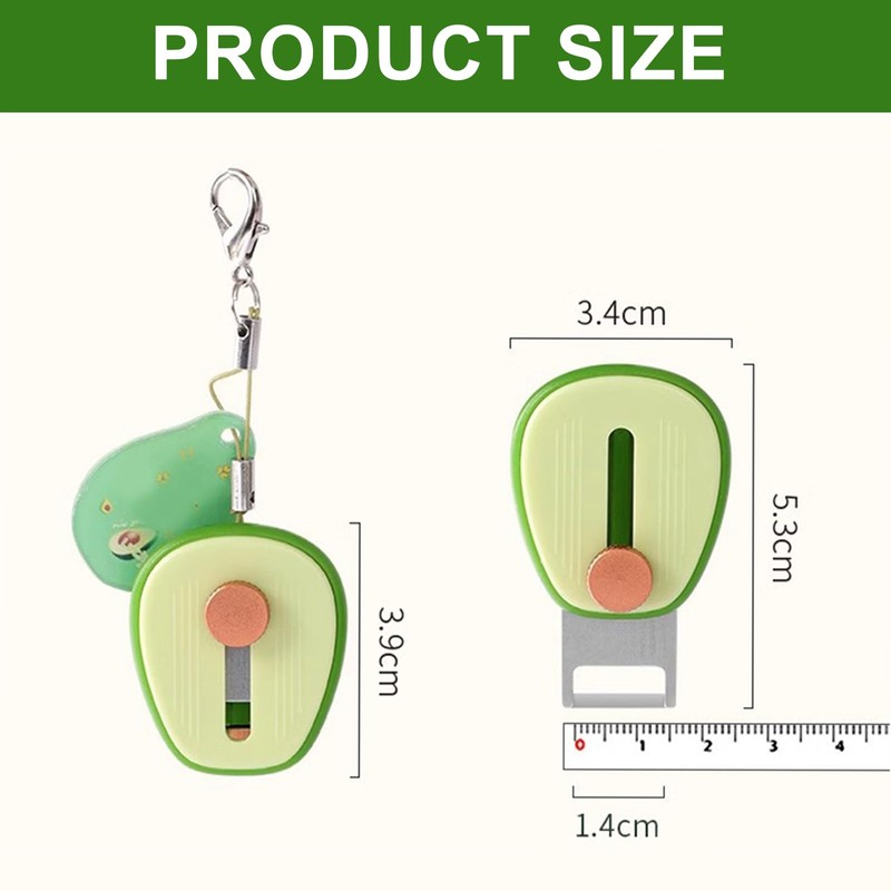 2PCS Mini Avocado-Shaped Fruit Peelers - Compact Retractable Stainless Steel
