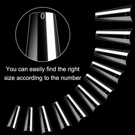 ANCLLO 100PCS Clear Gel Nail Mold Full Cover Dual Nail System Forms C Curve Nail Form Mold Nail Extension Tips Nail Art Manicure Tools