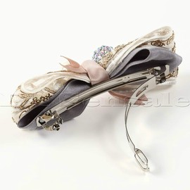 D's Sensale Banana Clip Barrette Hair Accessories, Hair Clip, Ribbon, Cute, Butterflies (Blue)