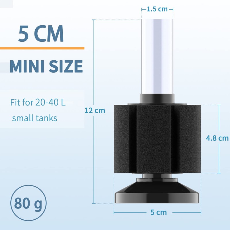 Pawfly Aquarium Nano Bio Sponge Filter Quiet Betta Fry Shrimp