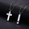 MILACOLATO 2 Pcs Urn Necklaces for Ashes Cremation Memorial Stainless