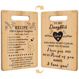 Daughter Birthday Gifts,Daughter Gifts from Mom Dad Parents,Best Birthday Mother's Day Wedding Christmas Gifts for Girl,Unique Engraved Cutting Board Decorations Present