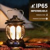 Purplecrystal LED camping lantern, rechargeable retro camping light, IP65 Impermeables,Adecuado