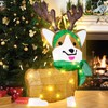 DROFELY 27”Christmas Corgi Lighted up Decoration for Indoor Display with