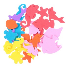 Kisangel 40pcs Marine Animal Foam Wall Sticker Set Boys and Girls Learning Tool Decorative Decals for Bathroom Bedroom Safe and Easy to Apply