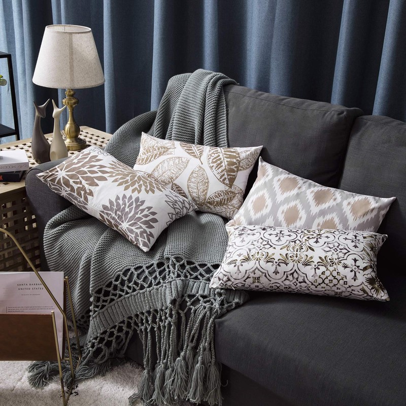 Phantoscope Set of 4 New Living Series Decorative Throw Pillow
