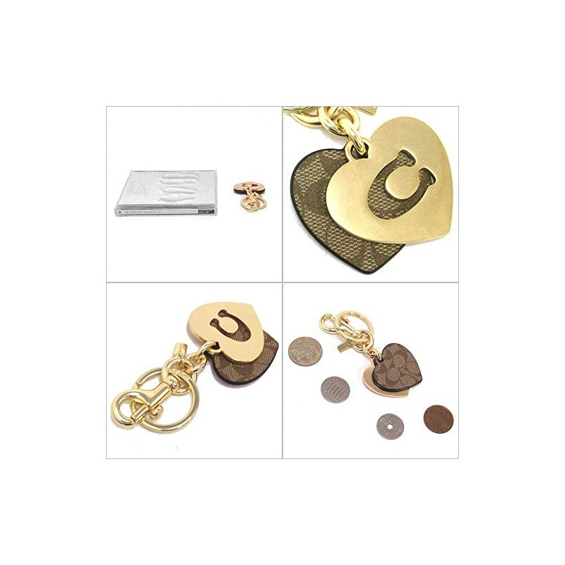 Coach 91478 IMKHA Outlet Signature Heart Love Motif Key Ring,