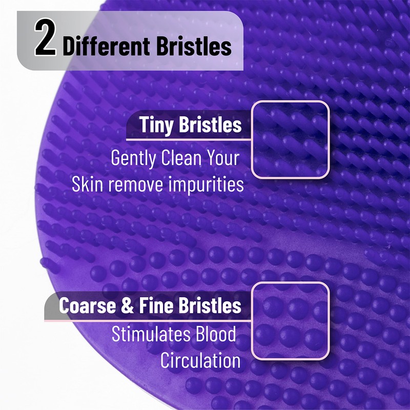 Slick- Silicone Facial Cleansing Brush, 4 Pack, Silicone Face Scrubber