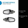 TRQ 2 Piece Driver and Passenger Side Mirror Assembly Set
