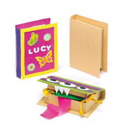 Baker Ross EK3067 Secret Keepsake Books To Paint and Decorate. Craft Kits For Kids - Pack of 3, Brown, 15cm x 10.5cm